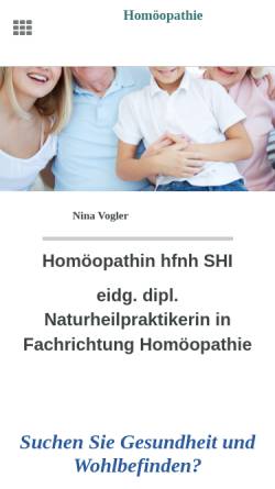 Vorschau der mobilen Webseite www.vital-care.ch, Nina Vogler Homöopathie