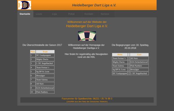 Vorschau von www.hdlev.de, Heidelberger Dart Liga e.V.