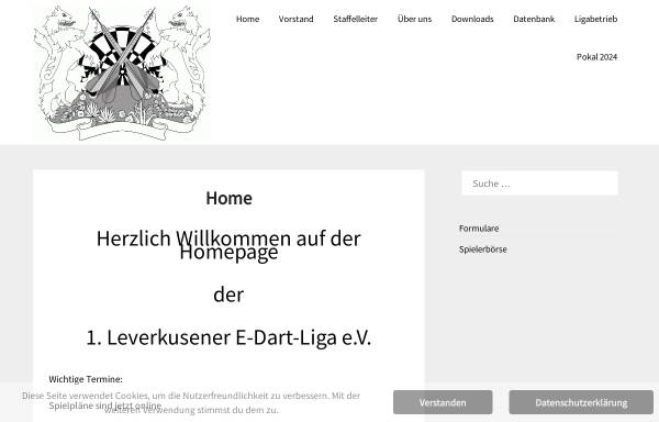 Vorschau von www.lev-dartliga.eu, Leverkusener E-Dart Liga