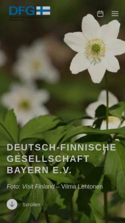 Vorschau der mobilen Webseite www.dfg-bayern.de, Deutsch-Finnische Gesellschaft Bayern e.V.