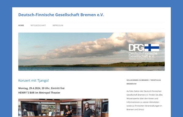 Vorschau von www.dfg-bremen.info, Deutsch-Finnische Gesellschaft Bremen e.V.