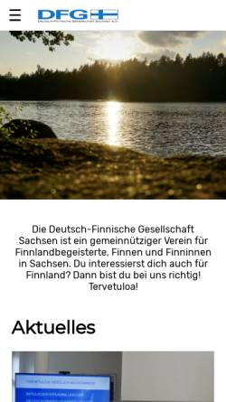 Vorschau der mobilen Webseite www.dfg-sachsen.de, Deutsch-Finnische Gesellschaft Sachsen e.V.