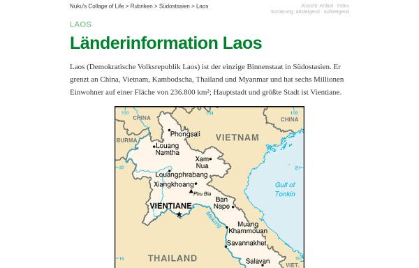 Vorschau von www.nuku.de, Foto-Reisebericht aus Laos