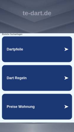 Vorschau der mobilen Webseite www.te-dart.de, Tecklenburger-Land-Dart-Liga