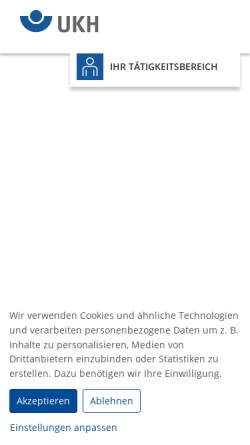 Vorschau der mobilen Webseite www.ukh.de, Unfallkasse Hessen [UKH]