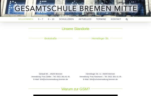 Vorschau von www.gsm-bremen.de, GeSAmTscHuLE MiTTe