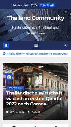 Vorschau der mobilen Webseite thailand-community.de, Reicherts Thailandseiten