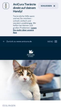 Vorschau der mobilen Webseite www.tierklinik-neckarwiesen.de, Tierklinik-Neckarwiesen