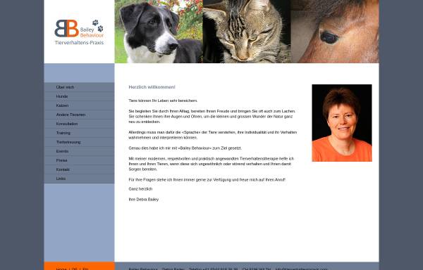 Vorschau von www.tierverhaltenspraxis.com, Bailey Behaviour - Tierverhaltens-Praxis