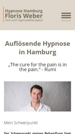 Vorschau der mobilen Webseite www.hypnosetherapeut-hamburg.de, Floris Weber