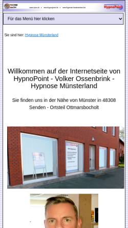Vorschau der mobilen Webseite www.hypnose-muensterland.de, Volker Ossenbrink