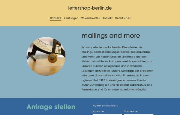 Vorschau von www.lettershop-berlin.de, lettershop-berlin.de - R.Ploch