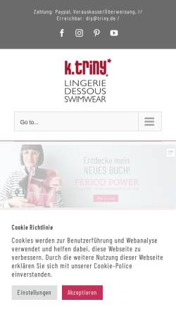 Vorschau der mobilen Webseite www.triny.de, Katrin Recktenwald