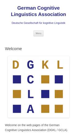 Vorschau der mobilen Webseite www.dgkl-gcla.de, Deutsche Gesellschaft für Kognitive Linguistik