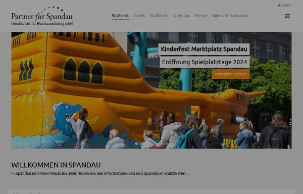 Vorschau von www.partner-fuer-spandau.de, Berlin Spandauer Weihnachtsmarkt - Gesellschaft für Bezirksmarketing mbH