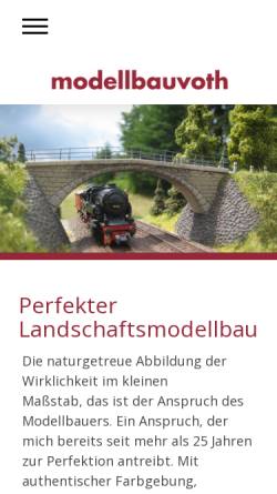 Vorschau der mobilen Webseite www.modellbauvoth.de, Modellbau Nikolaus Voth
