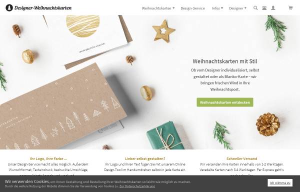 Vorschau von www.designer-weihnachtskarten.de, Designer Weihnachtskarten