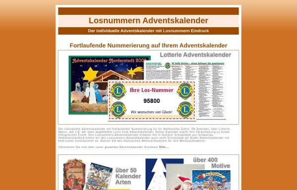 Vorschau von www.losnummern-adventskalender.de, Losnummern Adventskalender, Tobias Schwarz
