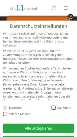 Vorschau der mobilen Webseite www.stilelement.de, Werbeagentur Stilelement
