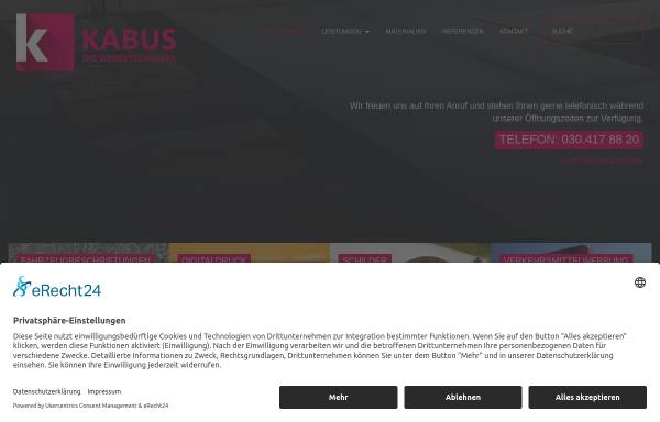 Vorschau von www.kabus.de, Werbeatelier Kabus