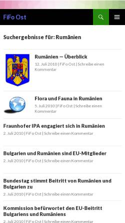 Vorschau der mobilen Webseite www.fifoost.org, FiFo Ost - Rumänien