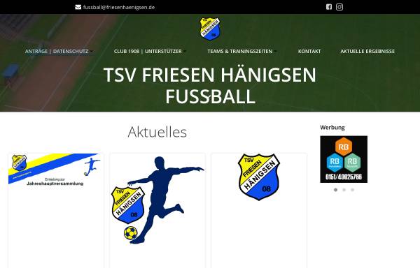 Vorschau von www.friesenhaenigsen.de, Fussballsparte des TSV Friesen Haenigsen e.V.
