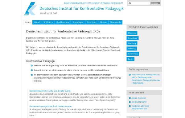 Vorschau von www.konfrontative-paedagogik.de, Deutsches Institut für Konfrontative Pädagogik IKD