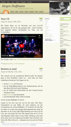Vorschau der mobilen Webseite www.juergenhoffmann.net, Juergen Hoffmann - Electric, Acoustic and Steelguitar