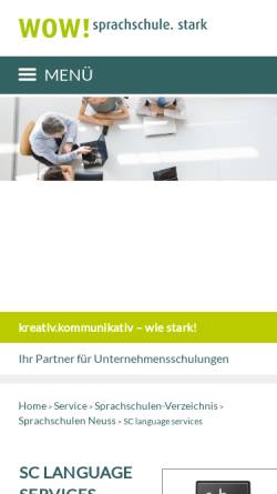 Vorschau der mobilen Webseite sprachschule-stark.com, SC Languages