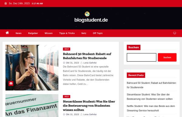 Vorschau von www.blogstudent.de, BlogStudent