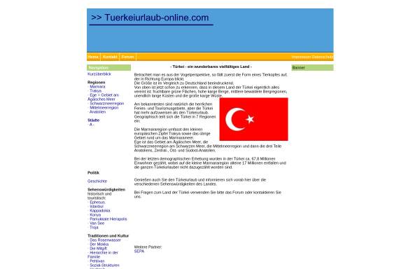 Vorschau von www.tuerkeiurlaub-online.com, Türkeiurlaub Online.com