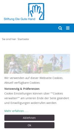 Vorschau der mobilen Webseite www.die-gute-hand.de, Förderschule 'Die Gute Hand'