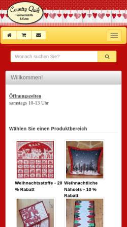 Vorschau der mobilen Webseite www.countryquilt.de, CountryQuilt