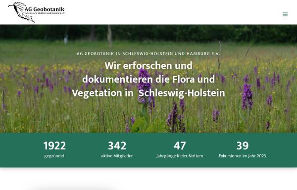 Vorschau von www.ag-geobotanik.de, AG Geobotanik in Schleswig-Holstein und Hamburg e. V.