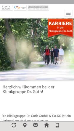 Vorschau der mobilen Webseite drguth.de, Klinik Dr. Guth