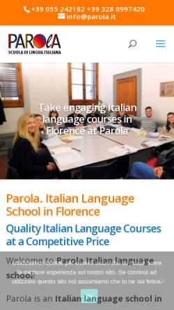 Vorschau der mobilen Webseite www.parola.it, Scuola Parola