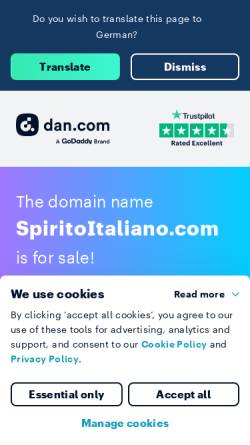 Vorschau der mobilen Webseite www.spiritoitaliano.com, Spirito Italiano