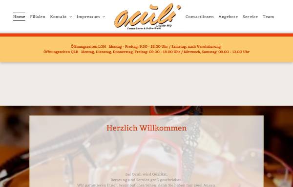 Vorschau von www.oculi-kontaktlinsen.de, Oculi Contactlinsen & Brillenstudio GmbH