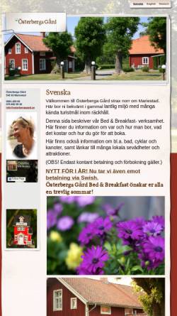 Vorschau der mobilen Webseite www.osterbergagard.se, Österberga Gaard
