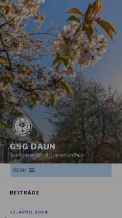Vorschau der mobilen Webseite www.gsg-daun.de, Geschwister-Scholl-Gymnasium