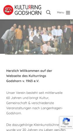 Vorschau der mobilen Webseite www.kulturring-godshorn.de, Kulturring Godshorn von 1963 e.V.