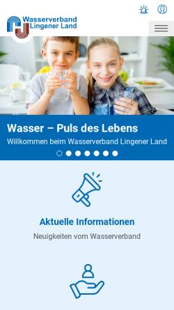 Vorschau der mobilen Webseite www.wvll.de, Wasserverband Lingener Land