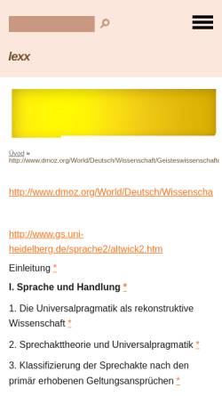 Vorschau der mobilen Webseite lexxdeutsche.estranky.cz, Diskursethik bei Jürgen Habermas