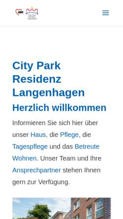 Vorschau der mobilen Webseite www.aworesidenz-langenhagen.de, City Park Residenz Langenhagen