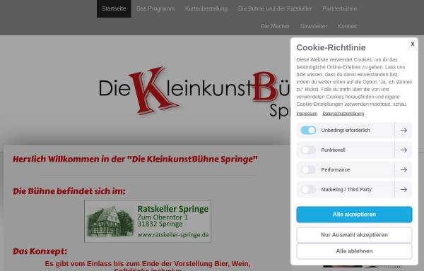 Vorschau von www.skb-springe.de, Springer Kleinkunstbühne