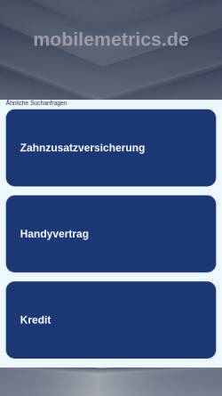 Vorschau der mobilen Webseite mobilemetrics.de, Mobile Metrics