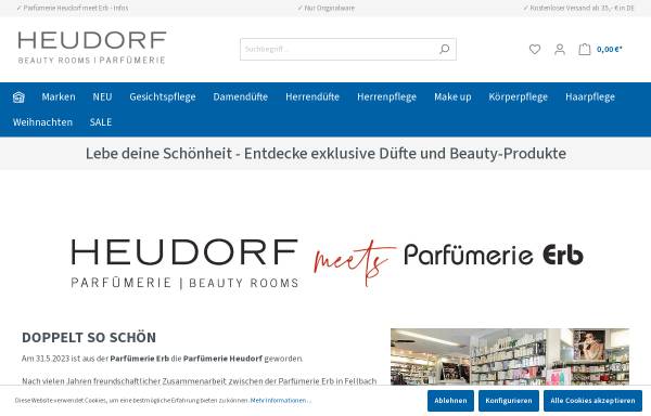 Vorschau von www.parfuemerie-erb.de, Parfümerie Dietmar Erb GmbH
