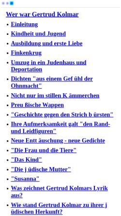 Vorschau der mobilen Webseite ursulahomann.de, Wer war Gertrud Kolmar?