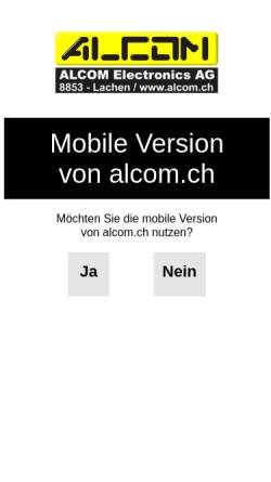 Vorschau der mobilen Webseite www.alcom.ch, Alcom Electronics AG