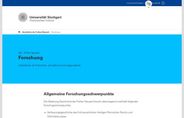 Vorschau von www.uni-stuttgart.de, Projektbereich Schlesische Geschichte